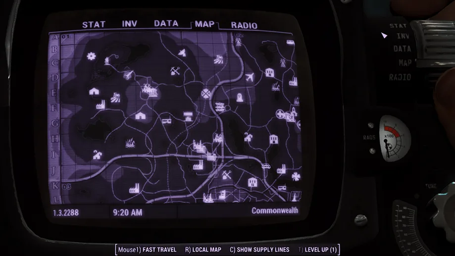 Improved Map with Visible Roads