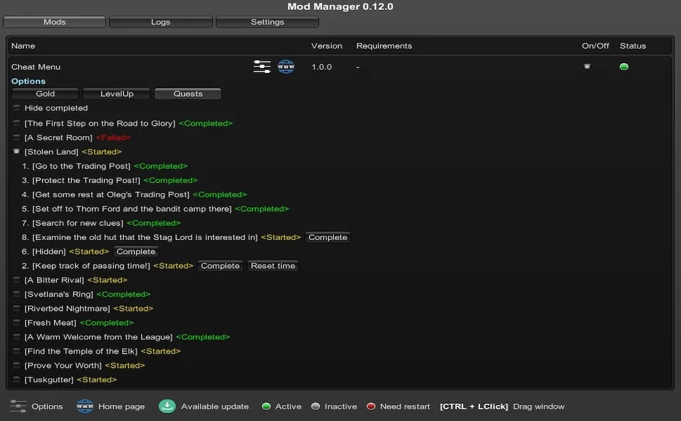 Cheat Menu