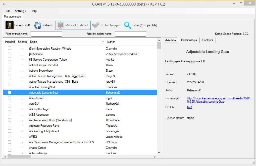 Comprehensive Kerbal Archive Network (CKAN)