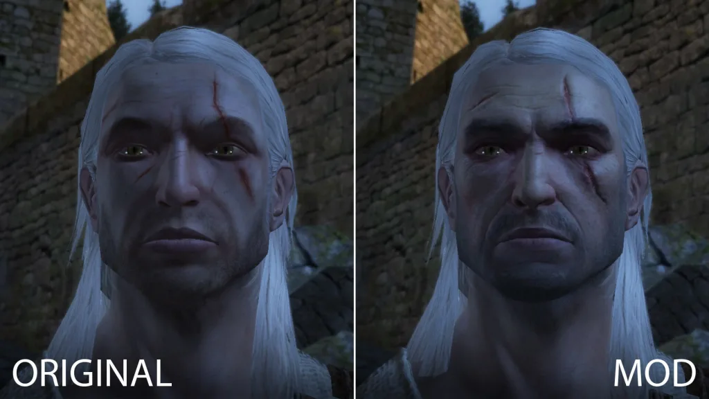 Geralt face retexture