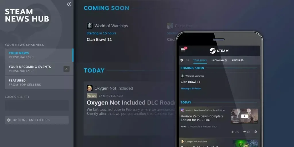 Новостной центр Steam почти готов к релизу