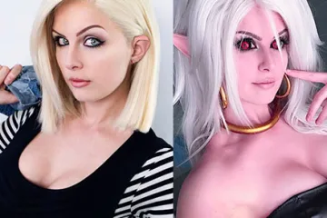 Кинпатсу сделала сексуальный косплей Андроида 21 и 18 из игры «Жемчуг Дракон Z»
