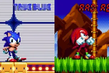 Sonic Mania True Blue Sonic & Rad Red Knuckles