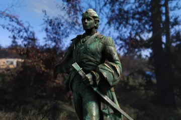 Мод для Fallout 4, с помощью которого можно поклоняться статуе Тодда Говарда