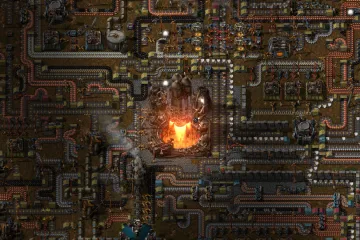 Посмотрим на что похожа фабрика в Factorio после 500 часов работы