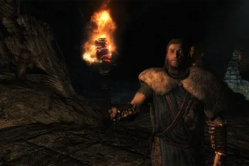 Игрок прошёл Skyrim, используя только факел