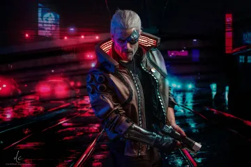 Cyberpunk 2077 и косплеер Ведьмака демонстрируют потрясающую кибер-версию Геральта