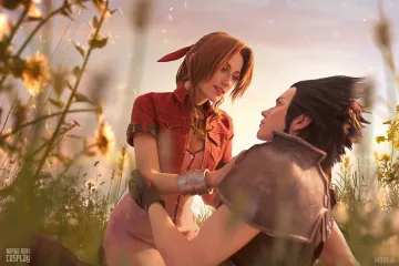 Невероятный косплей Аэрис и Зака из Final Fantasy VII