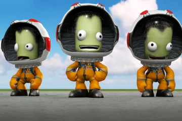 Приземление на Муну в Kerbal Space Program