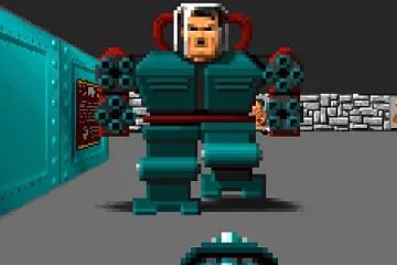 Сражение с меха-Гитлером в Wolfenstein 3D