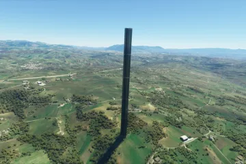 щё один неестественный объект обнаружен в Microsoft Flight Simulator