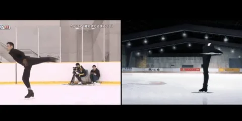 Реальные фигуристы воссоздают Юрия на льду