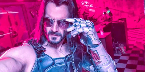 Косплеер потрясающе воссоздал образ Джонни Сильверхенда из Cyberpunk 2077