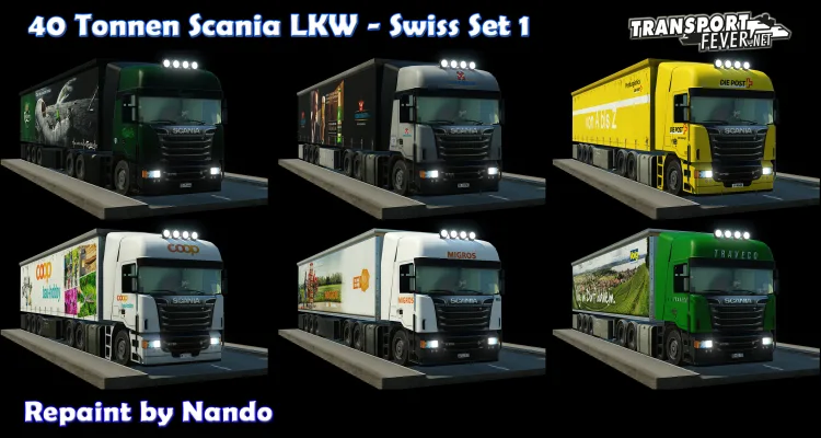 Transport Fever 40 tons Truck Set Swiss 1