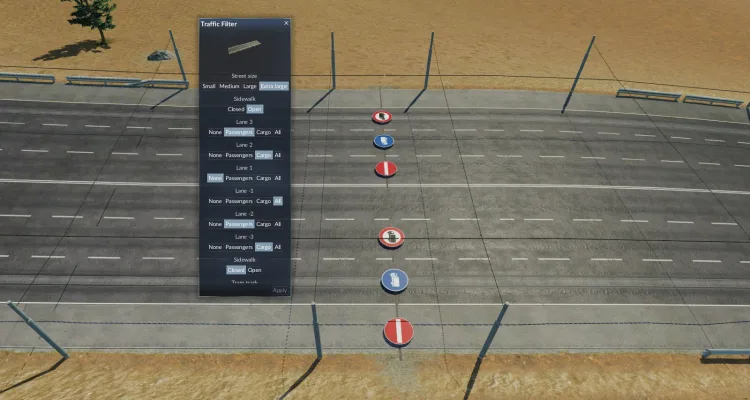 Transport Fever Traffic Filter