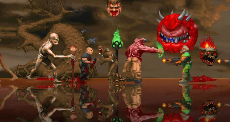 Мод Doom использует обработку изображений с помощью нейросети, чтобы улучшить классику