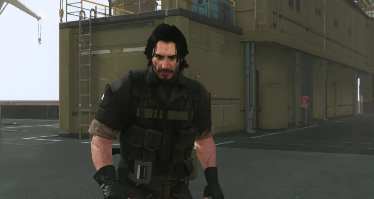 Мод позволяющий играть за Киану Ривза в Metal Gear Solid 5