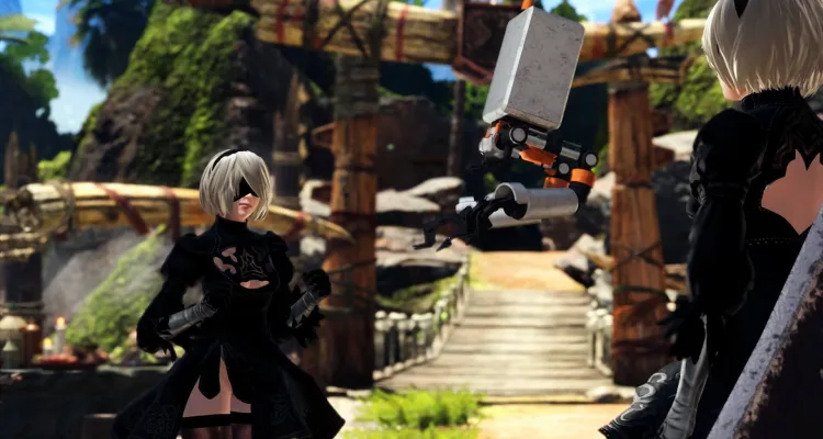 Непревзойденный опыт NieR Automata в Monster Hunter World, замена голоса, моделей и музыки