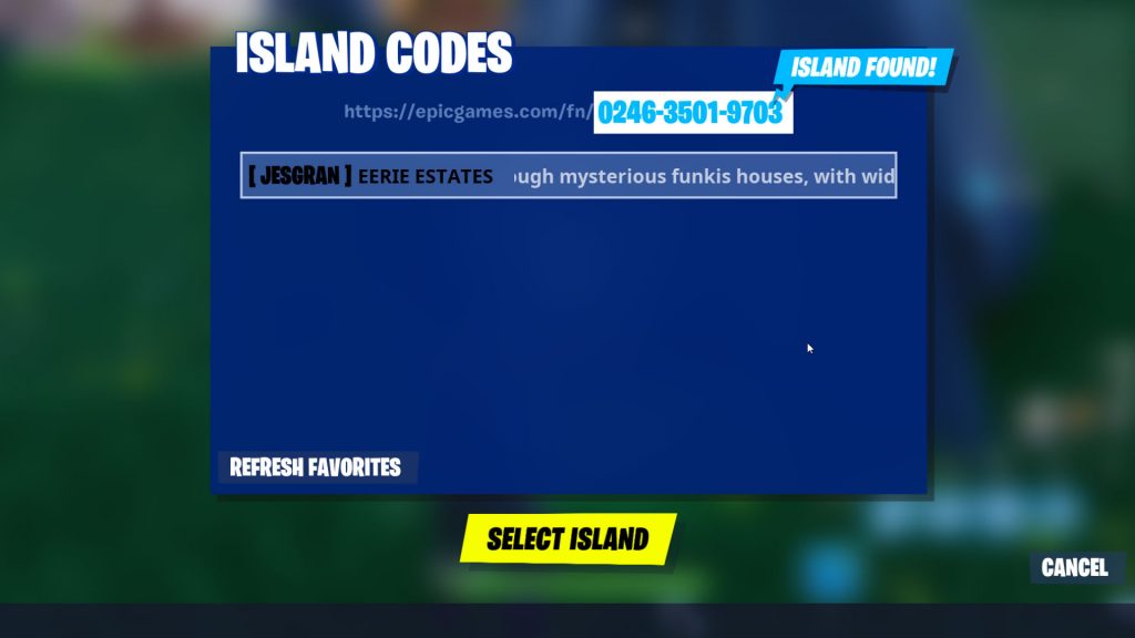 fortnite island codes 1