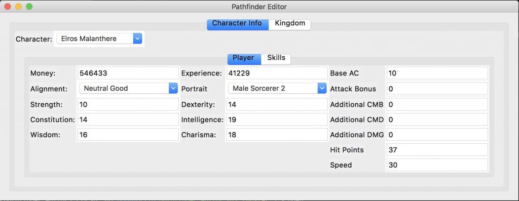 Pathfinder Editor
