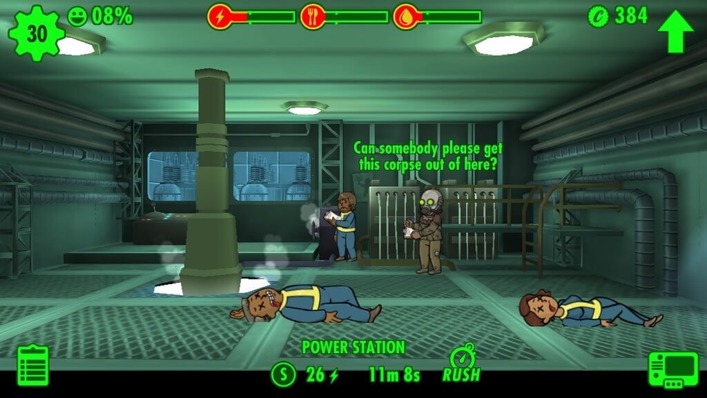 Fallout shelter зависает на заставке