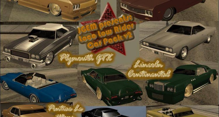 Grand Theft Auto: San Andreas Loco Low Rider Car Pack