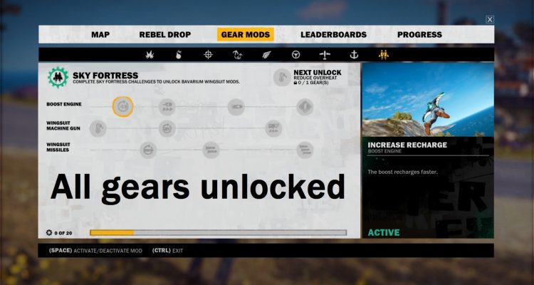 Just Cause 3 All Gears Unlocked