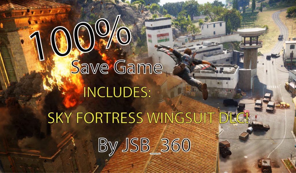 Just Cause 3 Save Game for Sky Fortress Wingsuit
