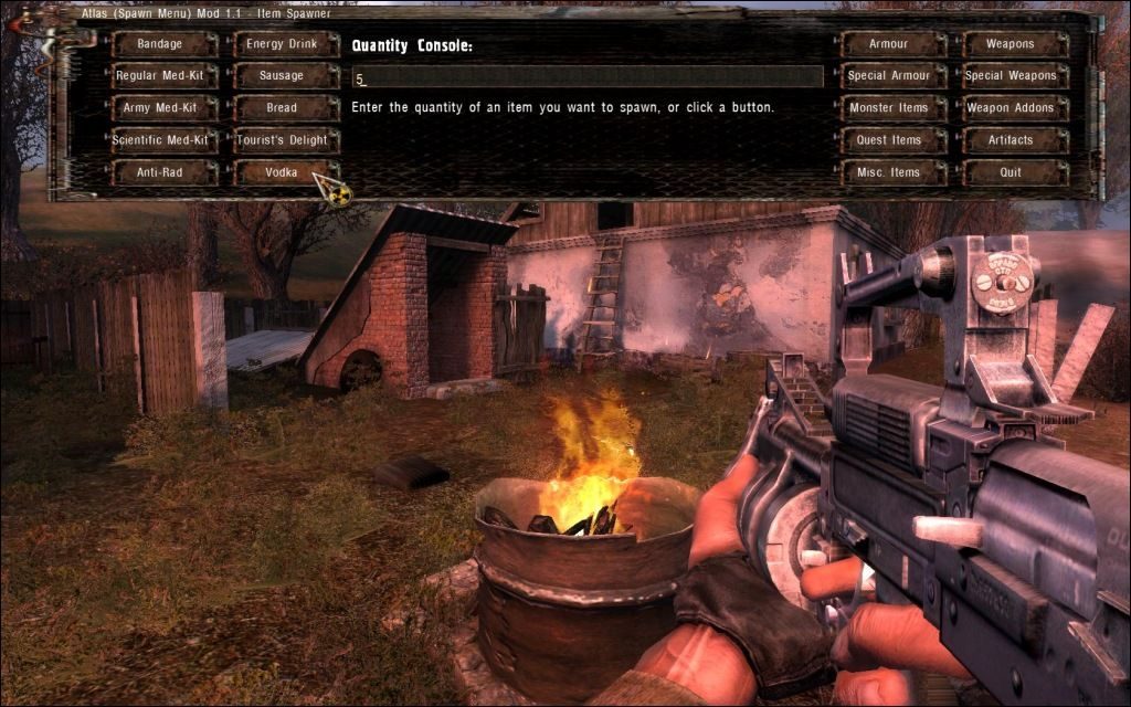 S.T.A.L.K.E.R.: Shadow of Chernobyl Atlas (Spawn Menu) Mod