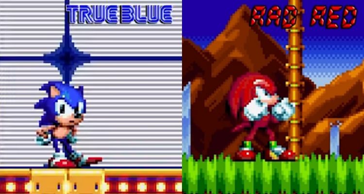 Sonic Mania True Blue Sonic & Rad Red Knuckles