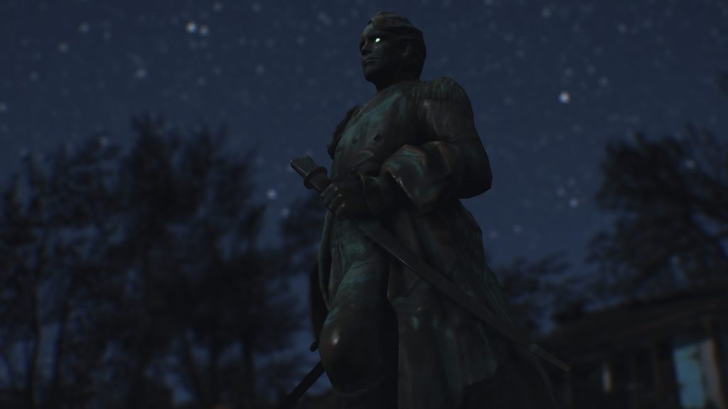 Мод для Fallout 4, с помощью которого можно поклоняться статуе Тодда Говарда