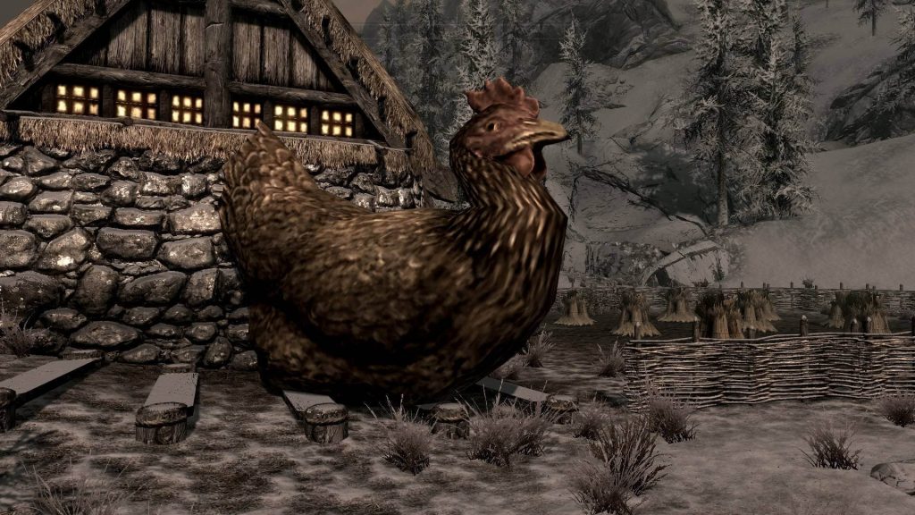 Убийство курицы – Skyrim