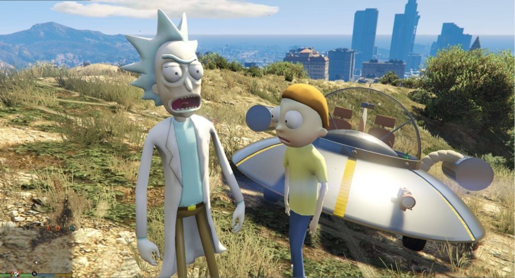 Мод GTA 5 Rick and Morty добавляет Рика и Морти в город Лос Сантос