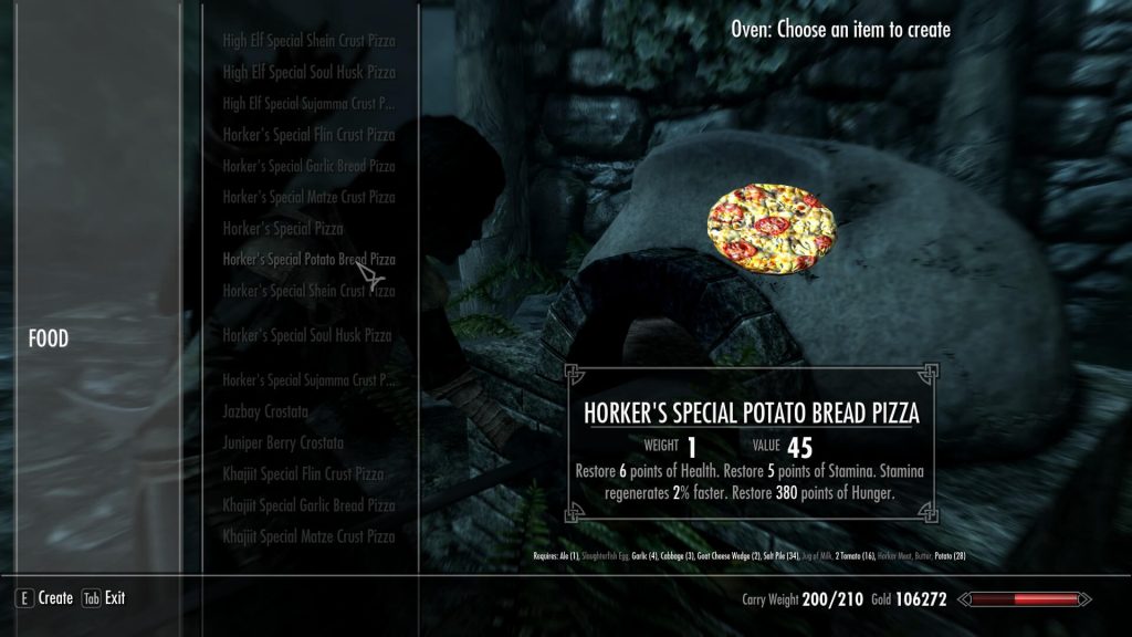 Вкусный мод для Skyrim добавляет Ривервудский магазин пиццы с 80 разными комбинациями