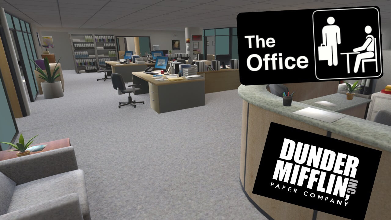 Vr office. Офис Дандер Миффлин. Dunder Mifflin обои на рабочий стол. Pavlov VR Office. Карта офис из Pavlov.