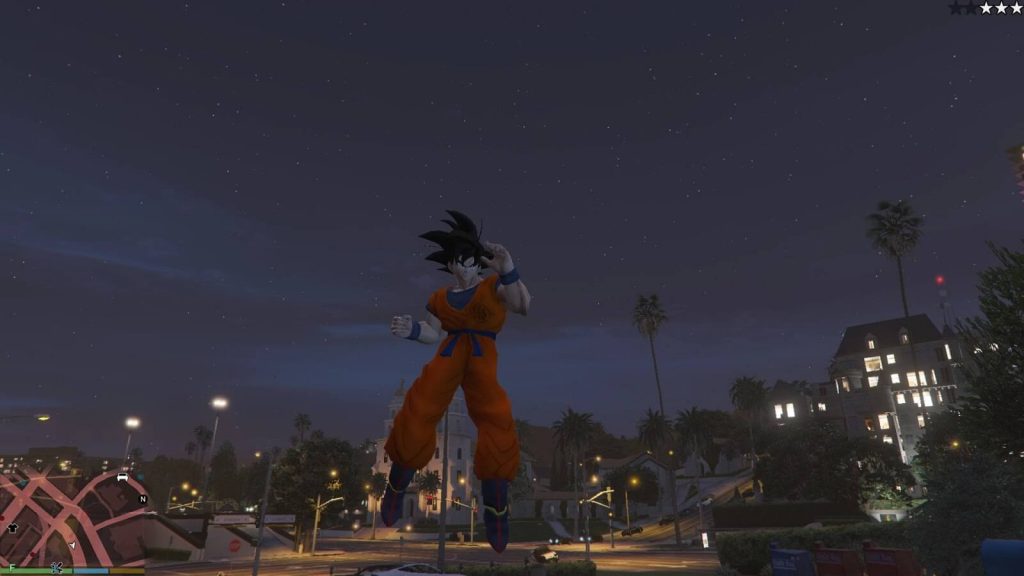 Благодаря моду для GTA 5 в игре появляется персонаж из Dragon Ball