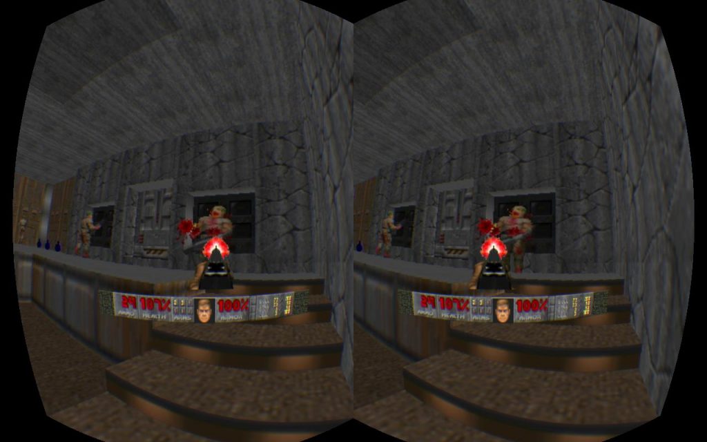 Мод который позволяет сыграть в оригинальные части Doom с помощью Oculus Rift