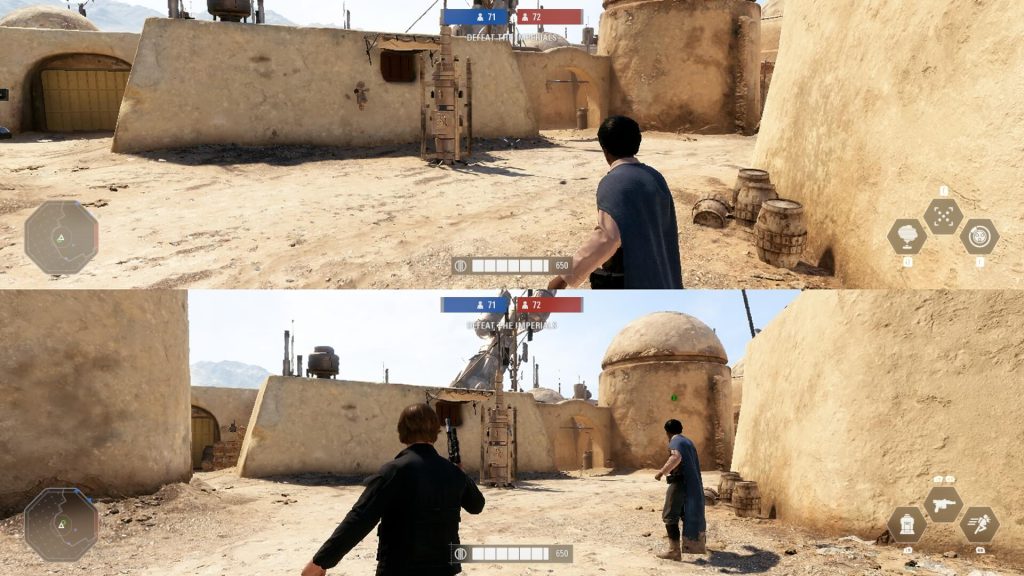 Мод добавляющий режим разделенного экрана на ПК версию Star Wars: Battlefront 2