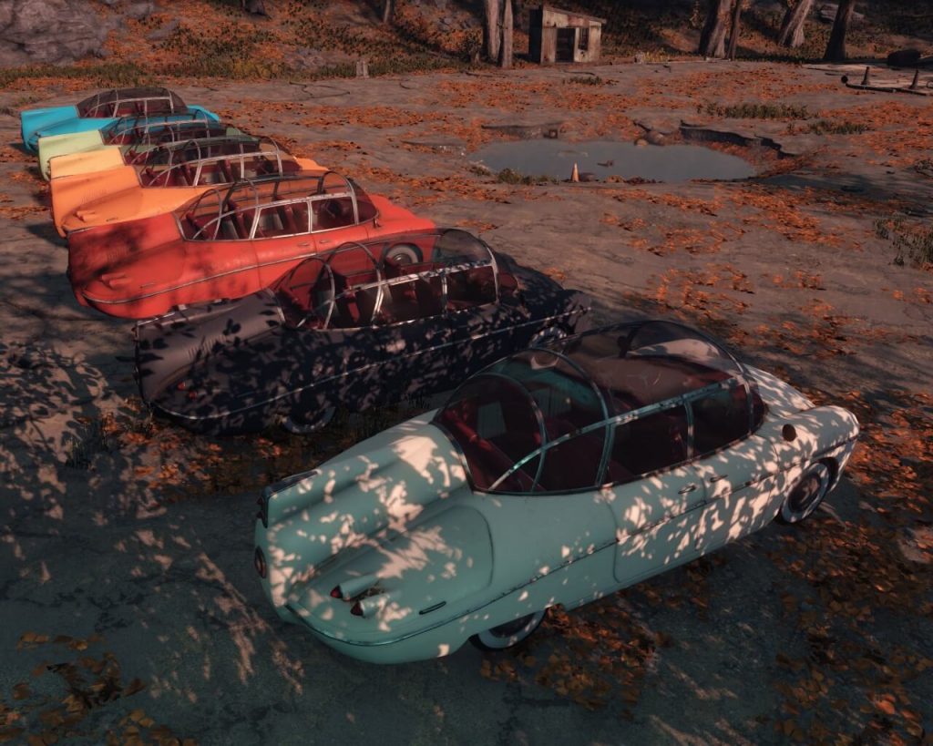 Мод для Fallout 4 добавляет несколько автомобилей, на которых можно ездить