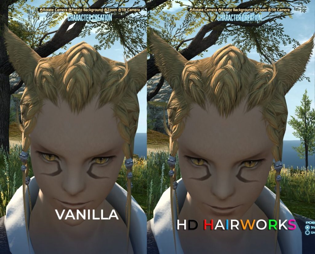Мод HD Hairworks 2 для Final Fantasy XIV, содержащий более 700 переработанных текстур волос