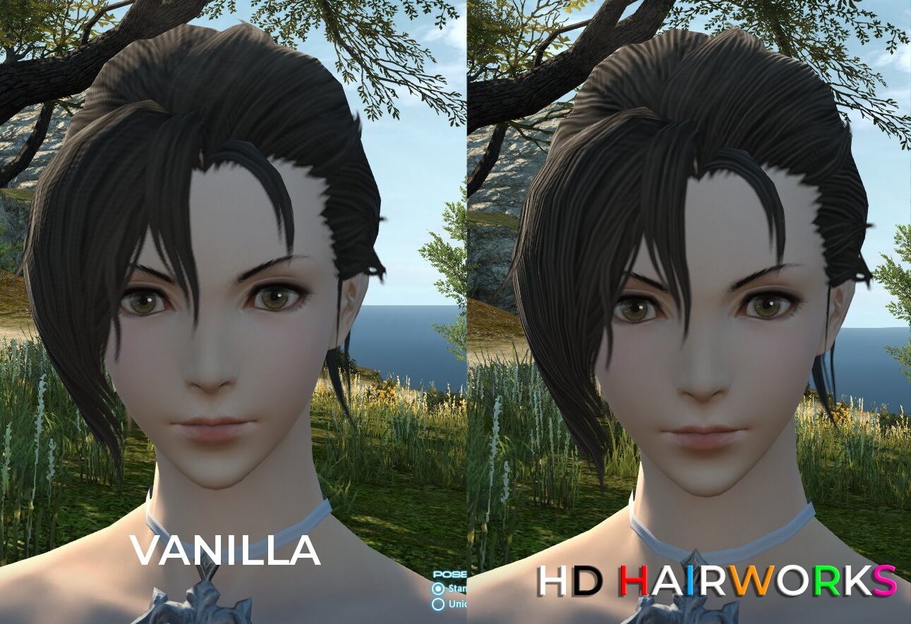 Мод HD Hairworks 2 для Final Fantasy XIV, содержащий более 700 переработанн...