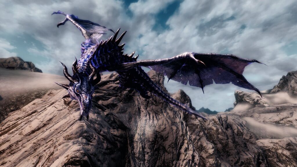 Мод для Skyrim — Enhanced Mighty Dragons