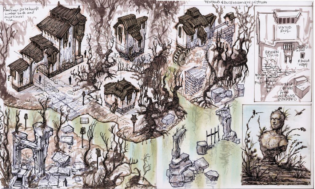 По следам иллюстраций к самому лучшему дополнению Elder Scrolls – The Shivering Isles