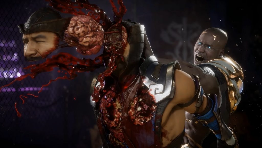 Посмотрите, как новый боец Mortal Kombat бъёт так сильно, что его мозг вылетает через лицо