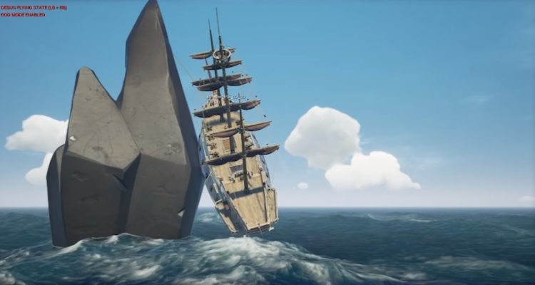 Sea of Thieves - игроки затащили корабль на высокую скалу