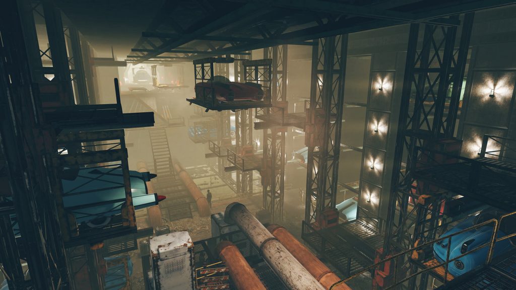 Новая локация Fallout 76 - укрепленный гараж-стоянка под разрушенным городом