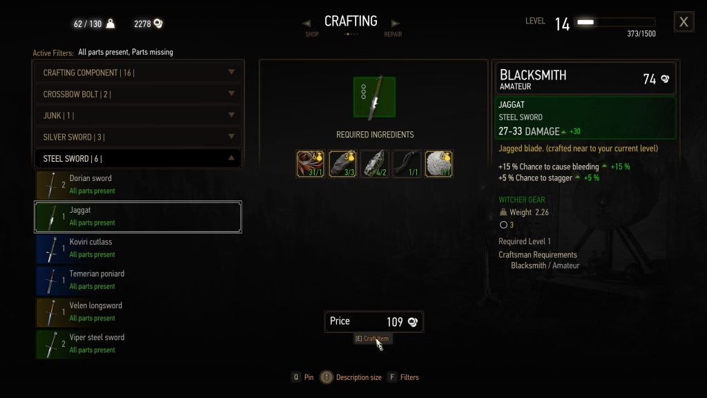 Мод добавляет 55 уникальных оружий в The Witcher 3