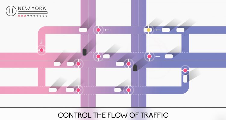 Регулируйте движение транспорта на дорогах в стильном симуляторе Traffix