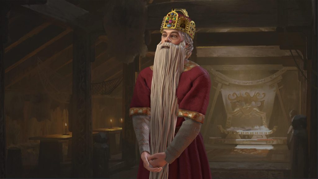 Мод с бородой волшебника для Crusader Kings 3 убирает необходимость в одежде