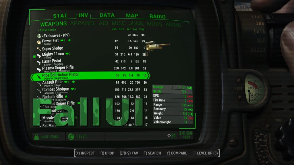 Если вам понравился мод SkyUI, попробуйте FallUI для Fallout 4